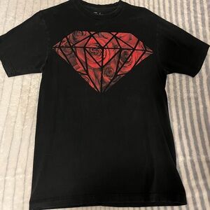 Black and Red Graphic T-Shirt